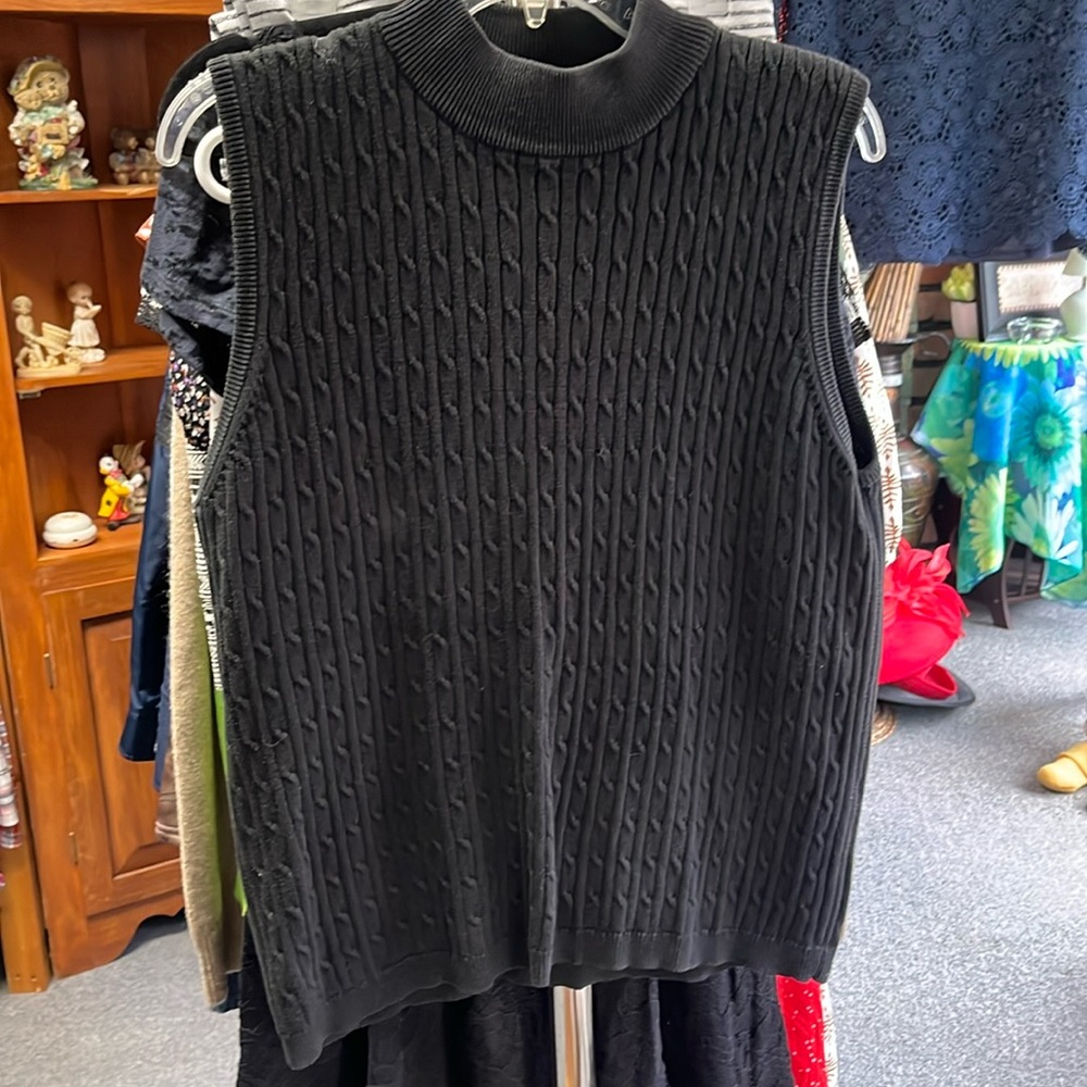 Vintage Marks And Spencer Cable Knit Vest PTP 22